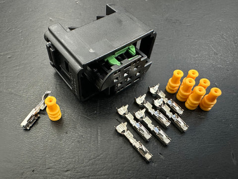 Wiring harness connector kit for Bosch electronic throttle body (aka DBW, Drive By Wire, Drive-by-Wire, e-Throttle, e-Gas) and some electronic accelerator pedals (APP)