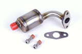 All-stainless turbocharger drain can similar to those found on the Ruf BTR, with hardware and gasket.