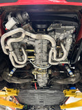 TurboKraft Equal Length Headers without heat exchangers installed on a 930 (911 Turbo)