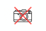 icon of a camera outline with a diagonal red line through it