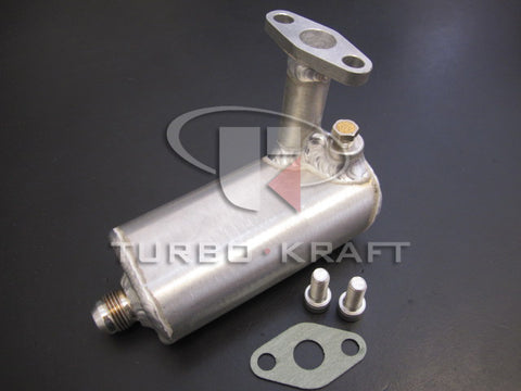 TURBO OIL DRAIN ACCUMULATOR - for Garrett ball bearing turbos   [930-512-GTR-TK]