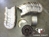 TurboKraft's stainless turbocharger turbine heat shields for Garrett GTR  midframe turbochargers